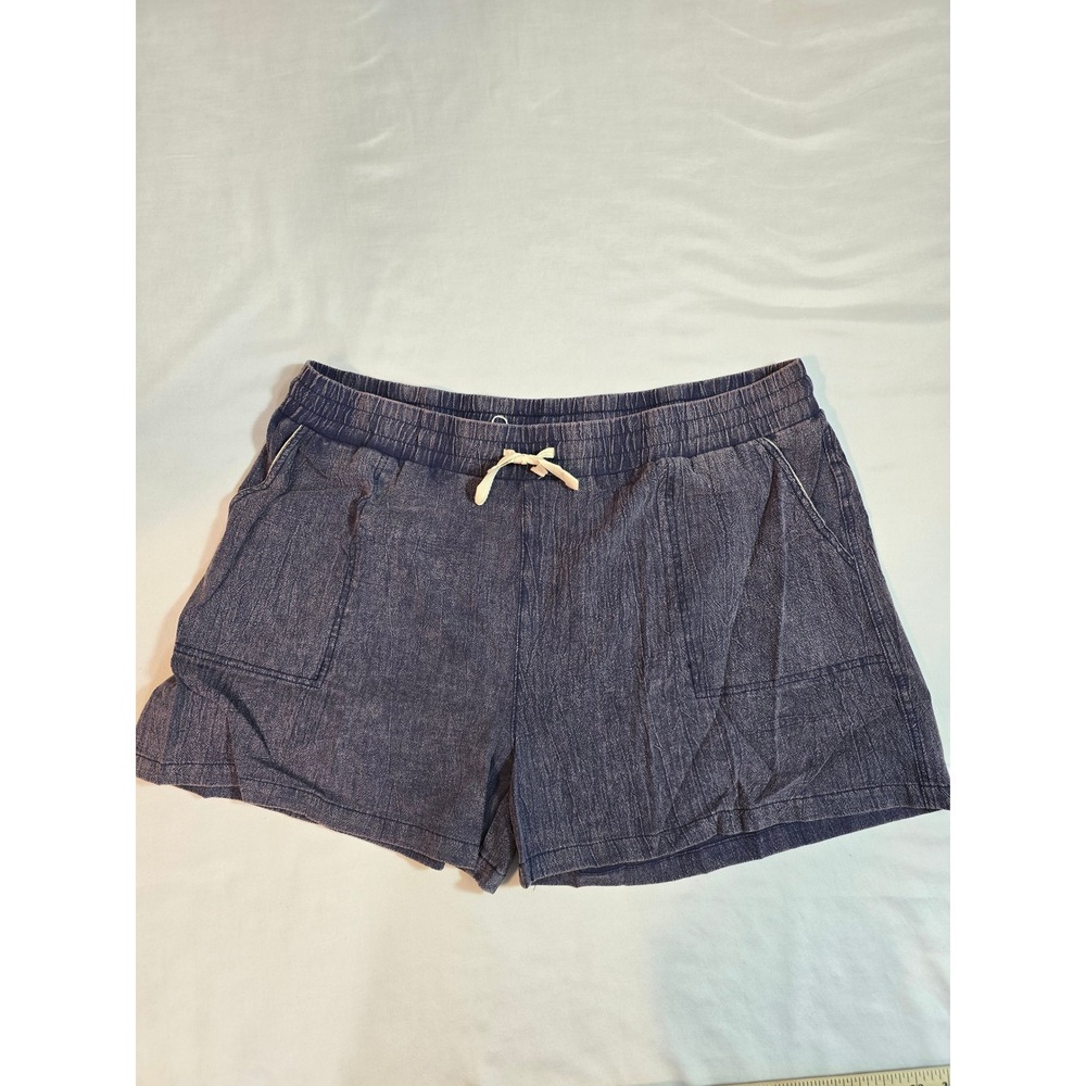 Umgee USA Plus Size 2XL‎ Purple Acid Wash Drawstring Shorts Casual Comfort New
